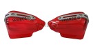 For Royal Enfield New Himalayan 450 Tinted Red Color Hand Guard Kit - SPAREZO